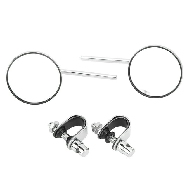 Motorcycle Rearview Mirror 360° Rotation Adjustable Handlebar Bracket for Retro Motorbikes