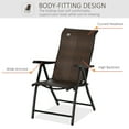 thumbnail image 4 of Outsunny Chaise Inclinable Pliante en Rotin, Fauteuil Inclinable Portable en Osier, Brun, 4 of 10