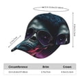 thumbnail image 2 of Sikiie Punk Style Blue Haired Skull Unisex Vintage Washed Unstructured Baseball Cap Soft Cap Adjustable Unisex Baseball Hat Dad Hat, 2 of 6