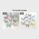 thumbnail image 1 of 12 Piece 3D Colorful Silver Butterfly Wedding Party Balloon Decoration Wall Sticker, 1 of 5