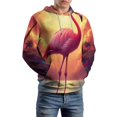 thumbnail image 5 of Tropical Flamingo Sunset(1)-1 3D Print Hoodie Men Women Autumn Thin Pullover Sweatshirt Vintage Streetwear Tops, 5 of 6