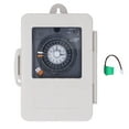 thumbnail image 2 of 24H Cycle Time Switch, 250VAC Contact Capacity Low Power Consumption 100-240VAC IP53  Rainproof Mechanical Timer Switch  for Home, 2 of 7