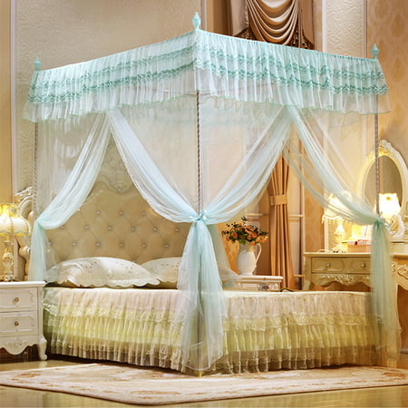 Three Door Open Princess Mosquito Net, Net Canopy For Double Bed