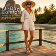 thumbnail image 6 of Knivor Wedge Sandals for Women Ankle Strap Espadrille Sandals Stud Trim Platform Open Toe Summer Casual Sandals Non Slip Sole Adjustable Buckle for Casual Daily,Beach, 6 of 9
