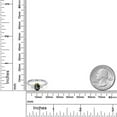 thumbnail image 6 of Gem Stone King 925 Silver and 10K Yellow Gold Blue Mystic Topaz and White Zirconia Engagement Ring for Women | 1.60 Cttw | Oval 7X5MM | Gemstone November Birthstone | Size 6, 6 of 6