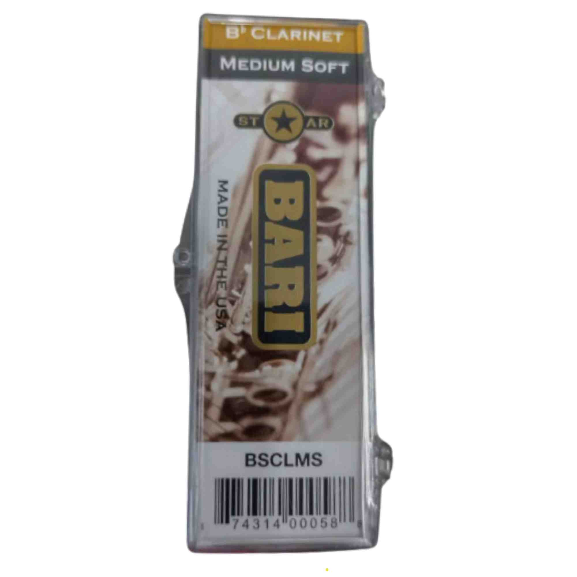 Bari Synthetic Bb Clarinet Gold Star Reed - Strength 2.5-3.0 - Medium Soft