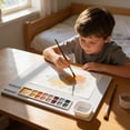 thumbnail image 4 of Silicone Painting Mat with Cup and Palette, 20*16 inch Large Silicone Art Mat, Non Stick Art Mat For Watercolor Acrylic Oil Painting, Thick Art Mat for Craft for Resin DIY Making, White, 4 of 5