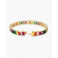 thumbnail image 3 of 925 Silver Created Lab Rainbow Sapphire Bracelet,14k Gold Plated Tennis Bracelet,Bridal Jewelry,Bridesmaid Bracelet,Ombre Bracelet,Gift For, 3 of 3