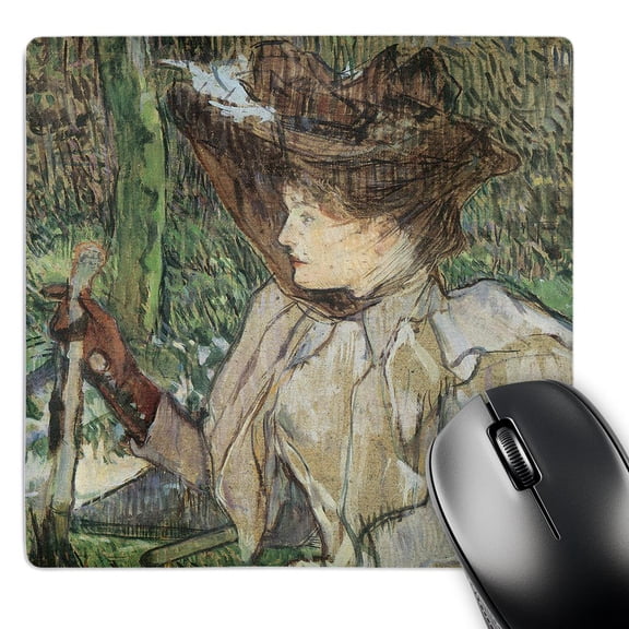 3dRose, Woman with Gloves by Henri De Toulouse-Lautrec, MousePad
