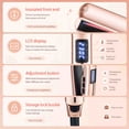 thumbnail image 3 of Flat Iron Hair Straightener, Ceramic Infrared Flat Iron with PTC Heating & 14 Temperature Settings, Professional Hair Straightener for Straightening, Suit All Hair Types, Anti-Frizz Styling Tools, 3 of 8
