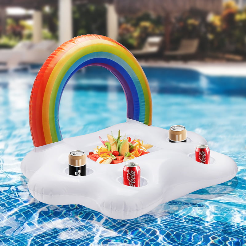 2X Inflatable Floating Drink Holder Can Beer Cup Swimming Pool Party Water Toys 