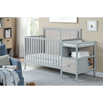Suite Bebe Connelly 4-in-1 Convertible Crib and Changer Combo, Gray
