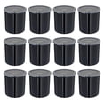 thumbnail image 1 of Carlisle FoodService Products Classic Round Storage Container Crock with Lid for Kitchen, Restaurants, Home, Plastic, 1.2 Quarts, Black, (Pack of 12), 1 of 4