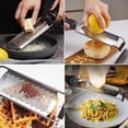 thumbnail image 4 of Ralladores de queso profesionales para cocina de acero inoxidable, rallador de limón de metal con mango para queso, chocolate, negro, 4 of 5
