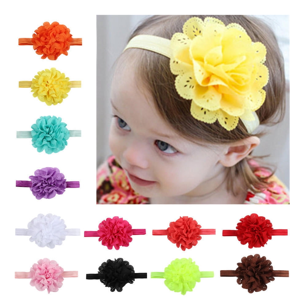 Child Girl Baby Headband Toddler Lace Bow Flower Hair Band Headwear Accessor #mi 
