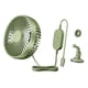 thumbnail image 2 of Ventilador de coche USB con circulación de aire, compacto, universal, portátil y giratorio, 12 V Verde, 2 of 9