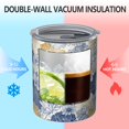 thumbnail image 2 of 12oz Coffee Tumblers Pioneer Flower Floral Print Pattern Stainless Steel Vacuum Insulated Travel Tumbler Coffee Cups Mug with Lid and Straw with Cleaning Brush for Cold & Hot Drinks, 2 of 5