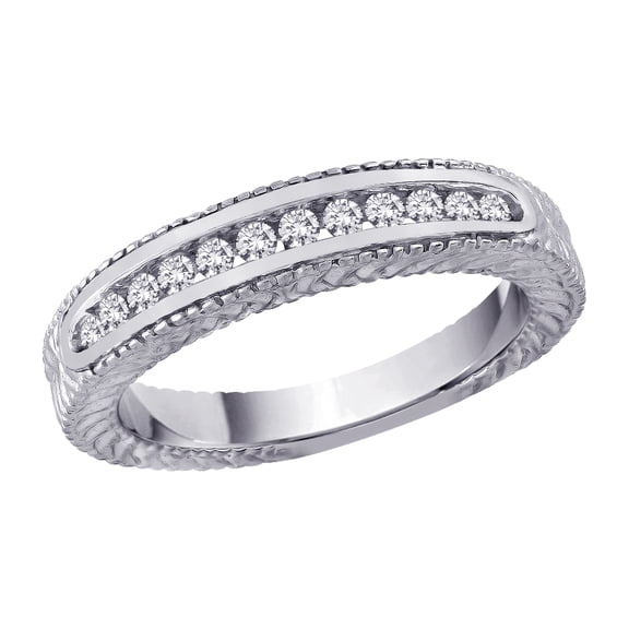 14K White Gold 1/4 ct. Diamond Bridal Wedding Band