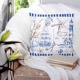 thumbnail image 3 of Navy Blue Coastal 24x24 Pillow Covers Set of 2, Summer Nautical Lighthouse Starfish Throw Pillow Covers Decorative Couch Cushion Case, Microfiber Square Pillowcases for Bedroom Car Living Room, 3 of 7