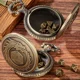 thumbnail image 4 of Caja de reloj de bolsillo de dragón con 7 Uds., caja de joyería de dados poliédricos de Metal, caja de reloj de bolsillo Dianosar con tapa retro, cadena de cintura, dados DND, 4 of 4