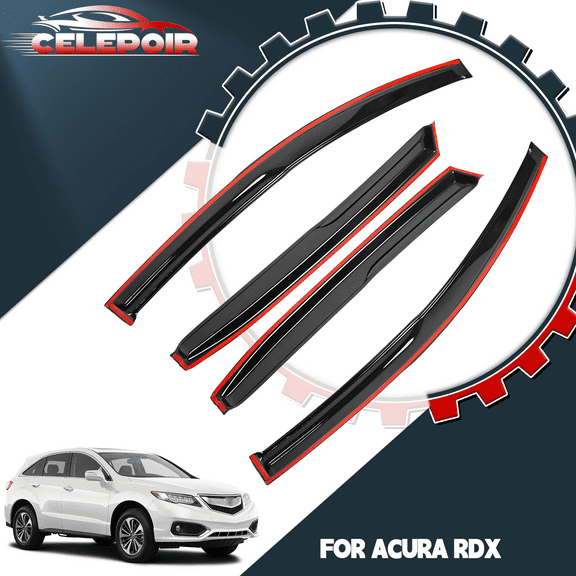 For 2013-2018 Acura RDX JDM 3D Wavy Mugen Style Window Visors Vent Rain Guards ś