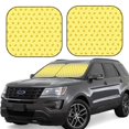 thumbnail image 1 of Lukts Cheese 1 Print 2 Piece Car Sun Shade Windshield,Foldable Car Shade Front Windshield with Keeps Your Vehicle Cool-Large, 1 of 6