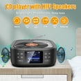 thumbnail image 3 of Portable CD Player Bluetooth, Desktop CD Player with Bluetooth Music Boombox Portable CD Players for Home FM Radio & Bluetooth Speaker LED Screen Built-in Dual Speakers, 3 of 6
