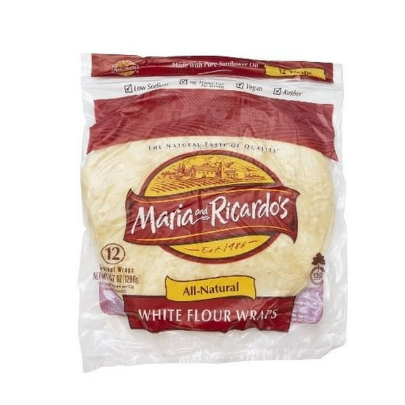 Maria and Ricardos White Flour Tortilla, 45.7 Ounce -- 12 per case