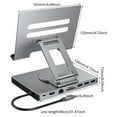 thumbnail image 5 of 8/9 in 1 USB C HUB Tablets Holder Docking Station 4K 60Hz USB3.0 5Gbps 1000Mbps, 5 of 9