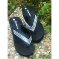 thumbnail image 5 of Women Platform High Wedge Rhinestone Bling Slides Flip Flops Thong Sandals Black 723W, 5 of 5