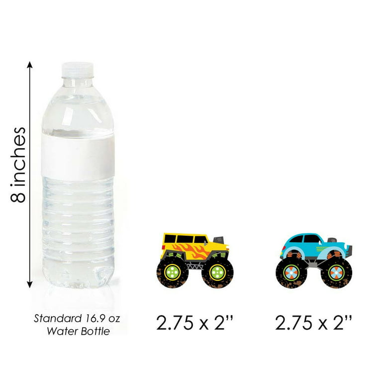 Fun Graphic Water Bottle - Monster Truck