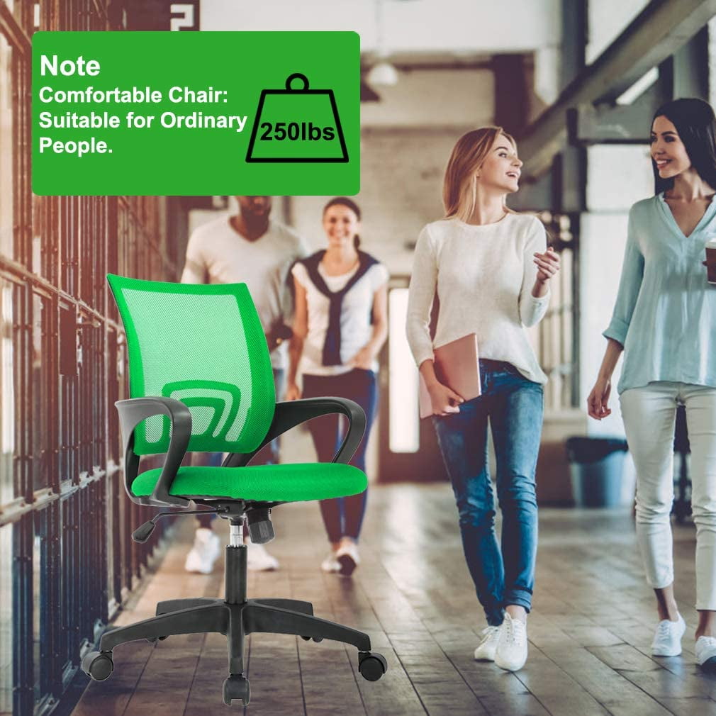 BestOffice Ergonomic Office Chair, Lumbar Support, Adjustable Height with Armrests for Adults(Green)