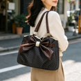 thumbnail image 2 of Polka Dot Shoulder Bag for Women, Y2K Trendy Handbag with Bow Decoration, Everyday Purse(Black-1,One Size), 2 of 2