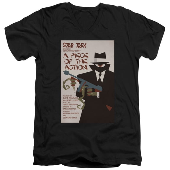 Star Trek - Tos Episode 46 - Slim Fit V Neck Shirt - Large