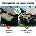thumbnail image 4 of Golf Cart Seat Covers for 2 Seater,Gold Black Flower Microfiber Cart Seat Towel Blanket,Blossoming Botanical Prints Leaf Absorbent Breathable Non Slip Bench Seats Protector for Golf Course 51"x31", 4 of 9