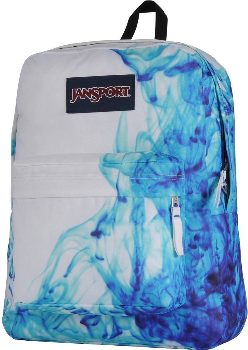 jansport multi blue drip dye