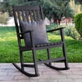 thumbnail image 2 of Best Choice Products Indoor Outdoor Traditional Slat Wood Rocking Chair Furniture for Patio, Porch, Living Room - Black, 2 of 7