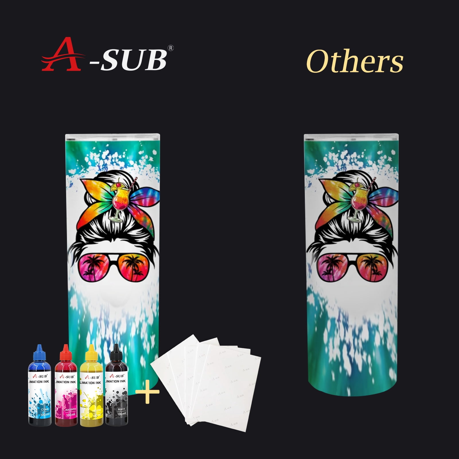 220 Sheets A-SUB Sublimation Paper 8.5X11 inch 125gsm, No Box Version, Sublimation Paper Heat Transfer for Inkjet Printer