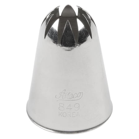 Ateco # 849 - Closed Star Pastry Tip .69'' Opening Diameter- Stainless Steel by Ateco - Baking Supplies, Icing Tips, Closed Star Tips (144849)