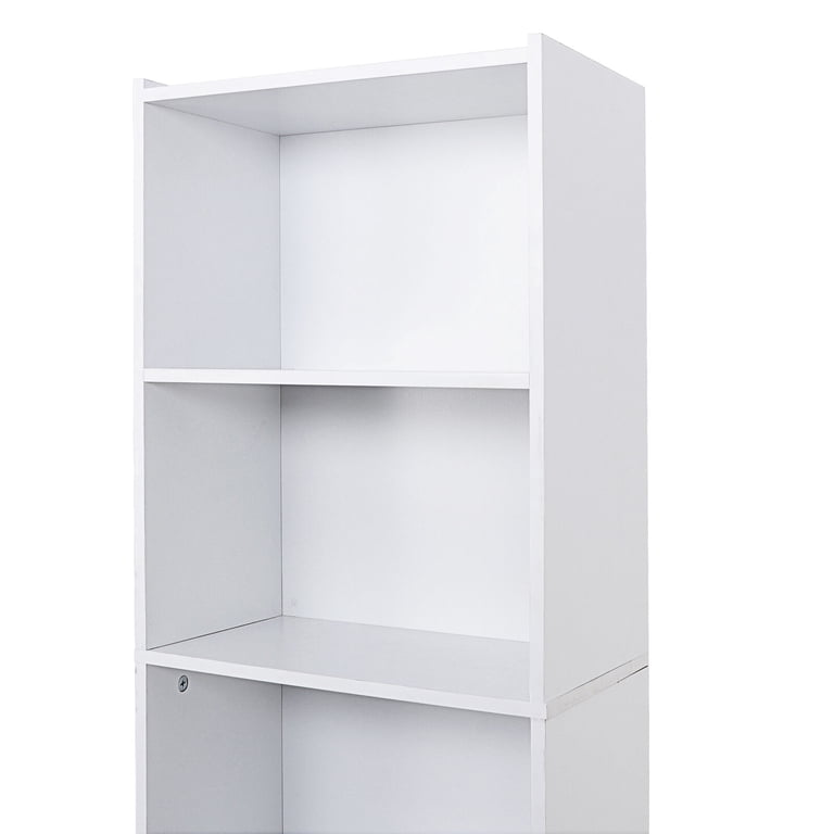 ZENY 5-Tier Bookshelf, Modern White Storage photo 7