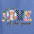 thumbnail image 2 of For the Love of the Game Sports Unisex Crewneck Graphic Sweatshirt, Vintage Heather Blue, Large, 2 of 4