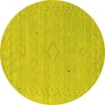 thumbnail image 1 of Ahgly Company Indoor Round Abstract Yellow Contemporary Area Rugs, 6' Round, 1 of 4