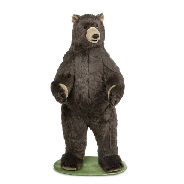 Melissa & Doug Giant Lifelike Plush Grizzly Bear Standing Stuffed