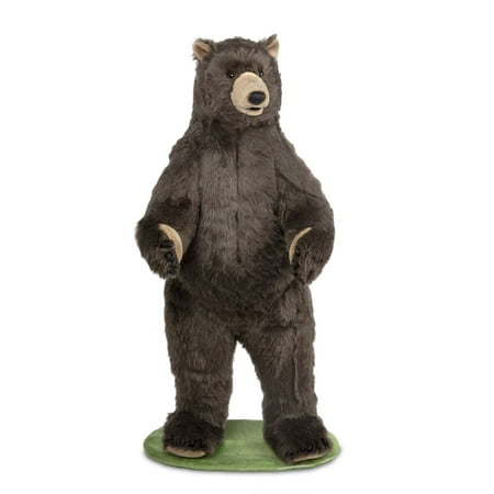 Melissa & Doug Giant Lifelike Plush Grizzly Bear Standing Stuffed Animal (Almost 4 Feet Tall)