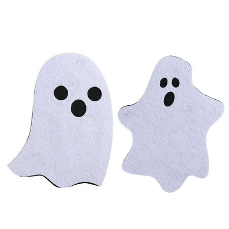 

Hemoton 2pcs Ghost Non Woven Coasters Cup Mat Halloween Party Decor (White)
