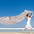 thumbnail image 5 of GZHJMY Women Girls Long Silk Scarf, Coffee Tags for Fast Food Summer Lightweight Shawl, Outdoor Floral Large Wrap 71X35 Inch, 5 of 5