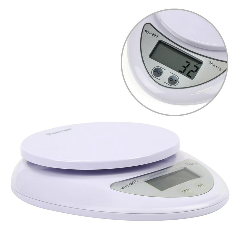 Insten Food Scale in Grams Ounces Digital Scale for Kitchen Diet Food Coffee Postal Scale 10lb x 0.04oz / 5kg x 1G