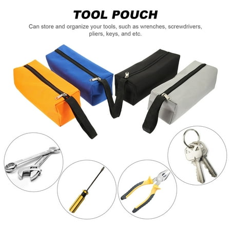 

4 Packs Small Tool Pouch Zipper Tool Bags Canvas Waterproof Versatile Hand Zippered Tool Pouches for Organizer Storage