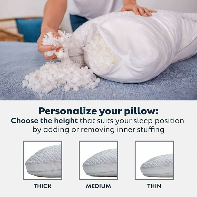 PureComfort Curved Pillow Adjustable Side Sleeper Pillow for Neck and  Shoulder Pain Cervical Contour Pillow for Sleeping Memory Foam Loft  Pillow for Back or Side Sleepers