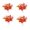 Orange-2, variant on 4 Pack 12In Artificial Pumpkin Flower Leaf Picks, Faux Berry Branch Stems for Halloween Thanksgiving Table Centerpiece Vase Decor